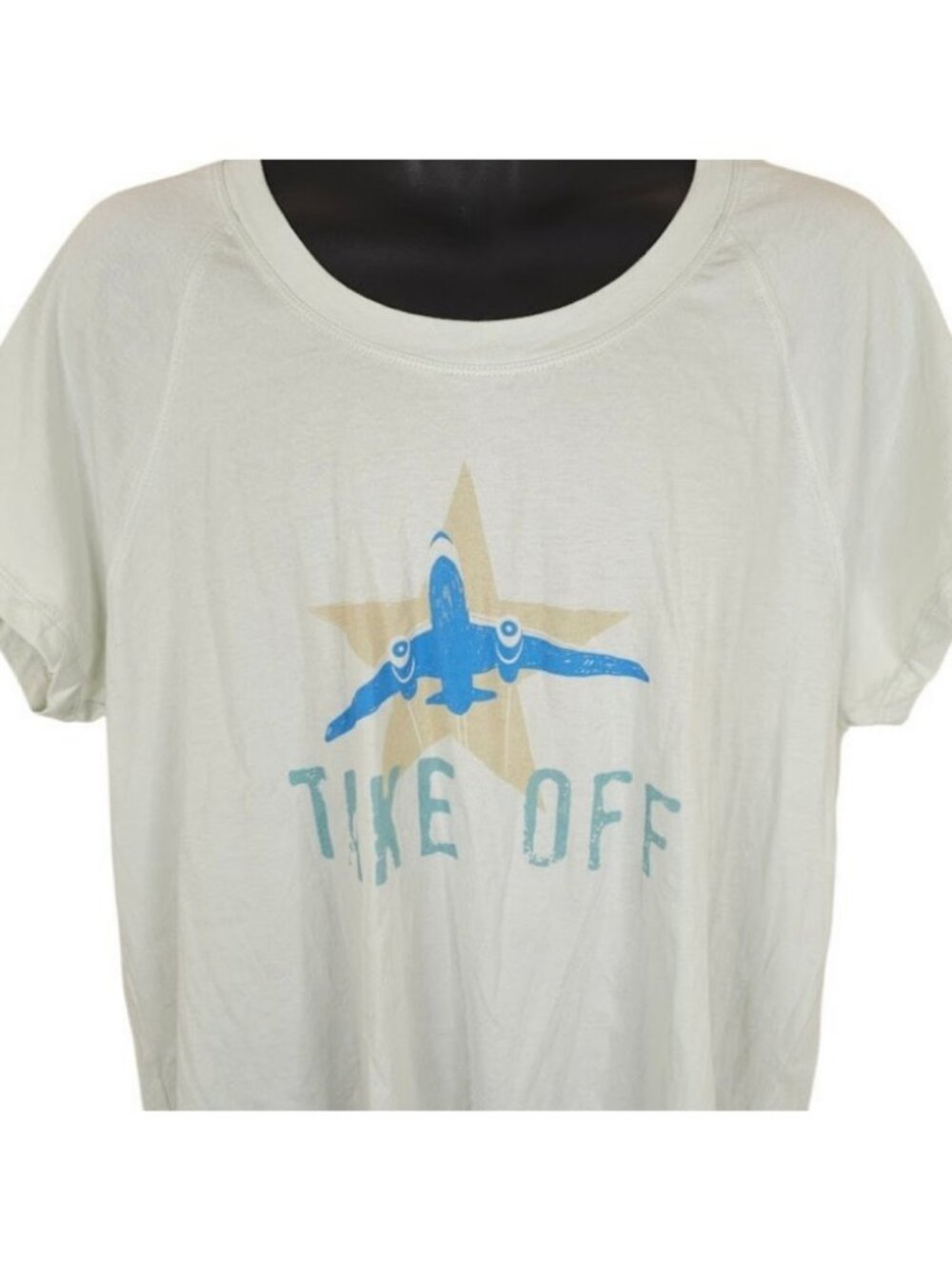 Take Off International Travel T Shirt Womens Size XL Green Cabi Made In USA